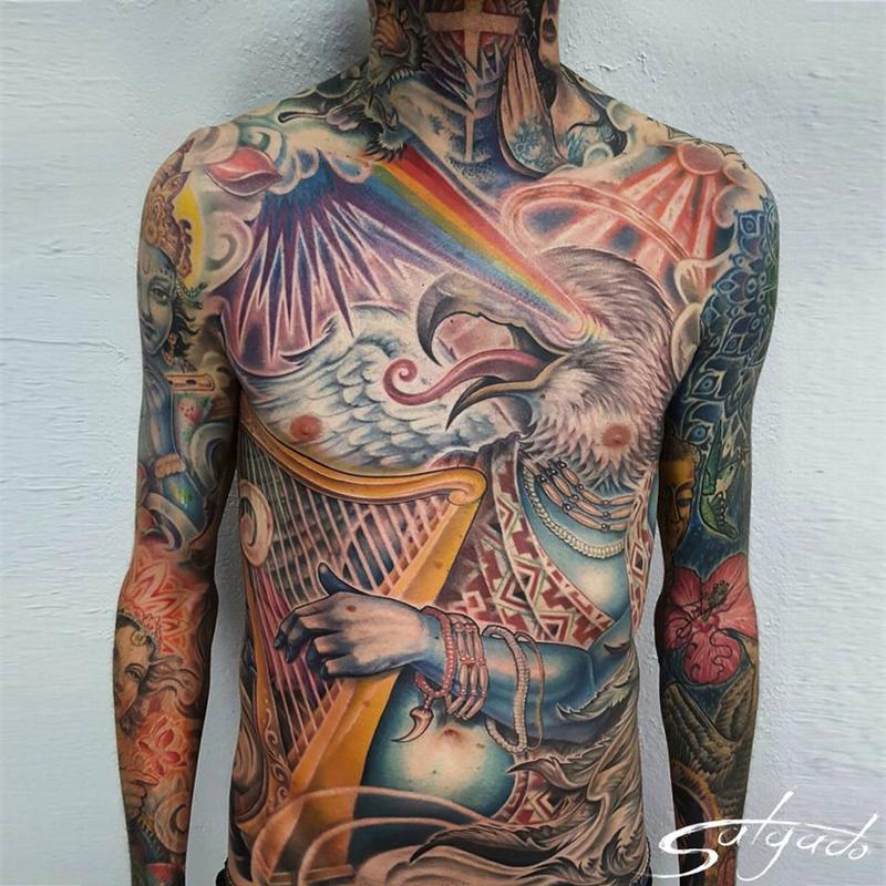 red eagle angel by juan salgado tattoonow red eagle angel by juan salgado tattoonow