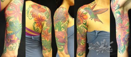 Tattoos - Colorful Half Sleeve - 101627