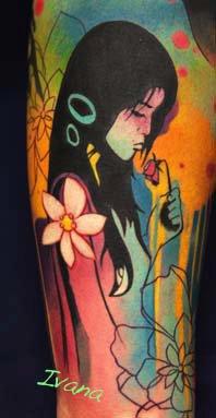 Ivana Tattoo Art - Girl with Flower