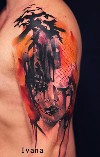 Tattoos - Woman's face - 75490