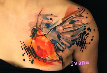 Tattoos - Bird.. watercolor - 72919