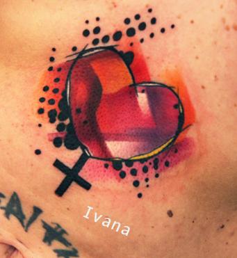 Tattoos - Female Gender Symbol & Heart - 73072