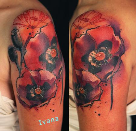 Ivana Tattoo Art - Poppies Flowers