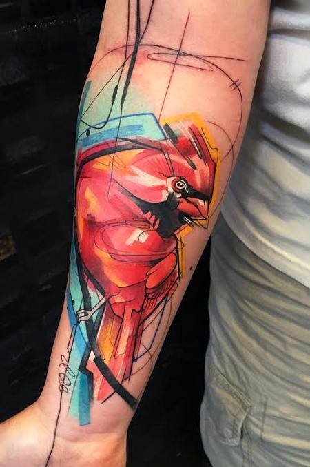 Ivana Tattoo Art - Cardinal Forearm Tattoo