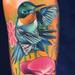 Orchids and Hummingbird Tattoo Thumbnail