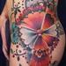Tattoos - Graphic Flowers with Machine parts and Birds - 72815