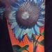 Blue Sunflower Tattoo Design Thumbnail