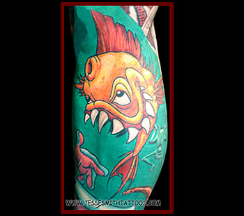 Tattoos - Gnarly Fish - 24803