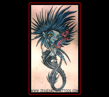 Tattoos - Gothic Mermaid - 17113