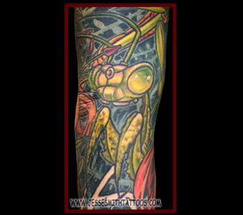 Tattoos - Bucktooth Praying Mantis - 24788