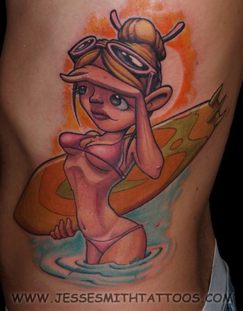 Tattoos - SURFER CHICK! - 43246