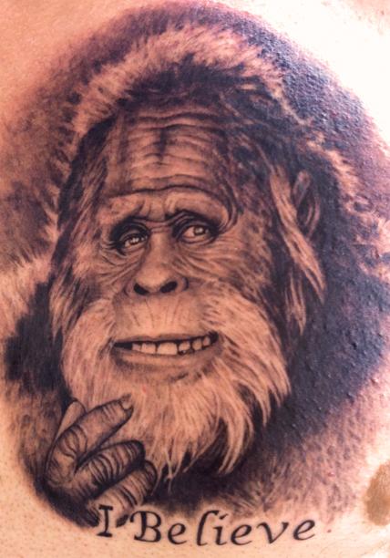 Harry from Harry and the Hendersons done on my client's chest