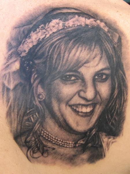 Wedding day portrait Keyword Galleries Black and Gray Tattoos 