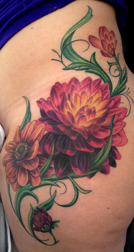 Tattoos - Dahlia Tattoo - 89069