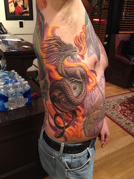 Marvin Silva - Ying Yang Dragon Tattoo