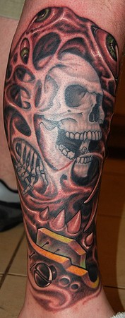 Marvin Silva - Bio Organic Skull Tattoo