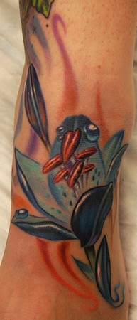 Marvin Silva - Flower Foot Tattoo