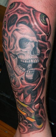 Marvin Silva - Bio Organic Skull Tattoo
