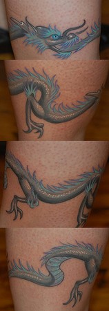 Marvin Silva - Dragon Ankle Custom Tattoo