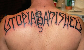 Marvin Silva - Utopia Banished Logo Tattoo