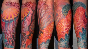 Marvin Silva - Custom Bio Organic and Jellyfish Tattoo