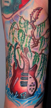 Marvin Silva - Custom Guitar/Weeping Willow Tattoo