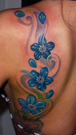 Tattoos - Custom Flower Tattoo - 44547