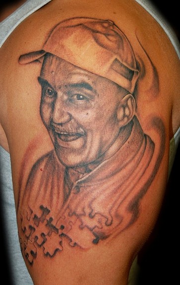 Tattoos - Grandfather Portrait Tattoo - 50412