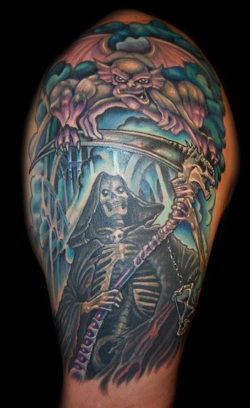 Tattoos - Reaper and Gargoyle Re-Do - 51225