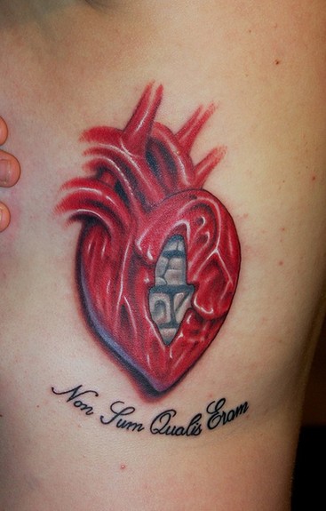 Heart Tattoo Placement Ribs Comments Dionne wanted a heart splayed open 