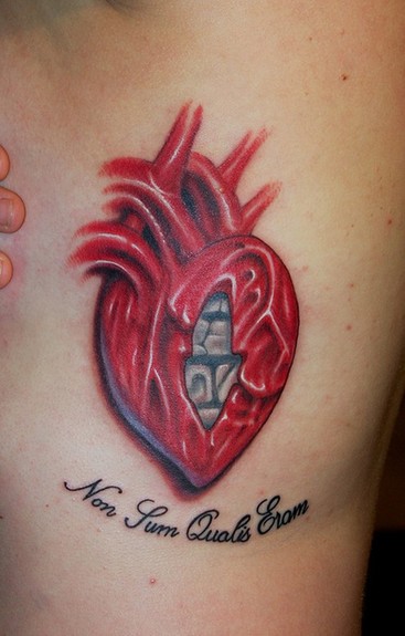 Heart Tattoo Placement Ribs Comments Dionne wanted a heart splayed open