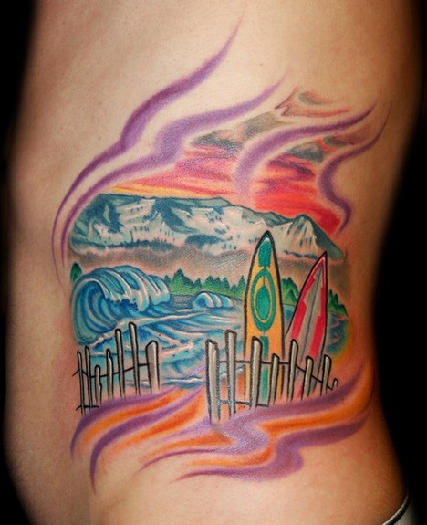 Marvin Silva - Surf boards Tattoo