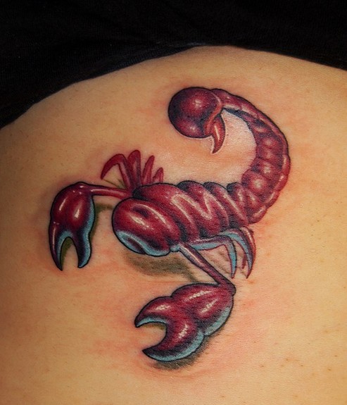 Scorpion Tattoo Placement Back Comments This was the client's first 