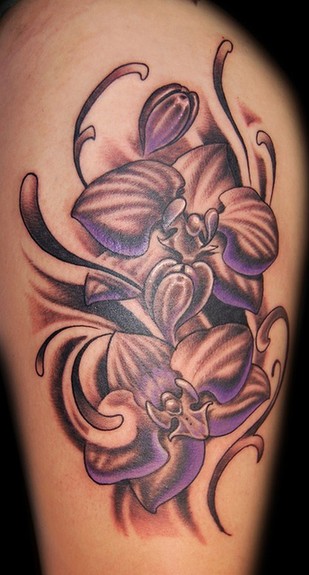 Tattoos - Orchids Tattoo - 52578
