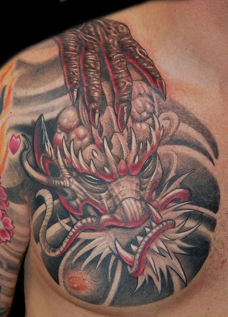 dragon head tattoos