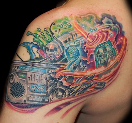 Tattoos - Boombox Whirlpool Tattoo - 56327