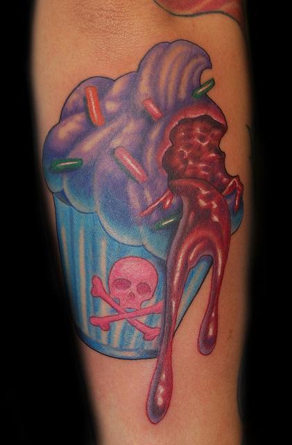 Tattoos - Poison Cupcake Tattoo - 56324