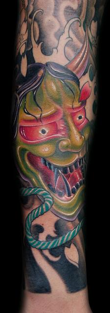 hannya mask tattoo. Marvin Silva - Hannya Mask Tattoo