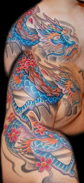 Tattoos - Blue Dragon Tattoo - 57349