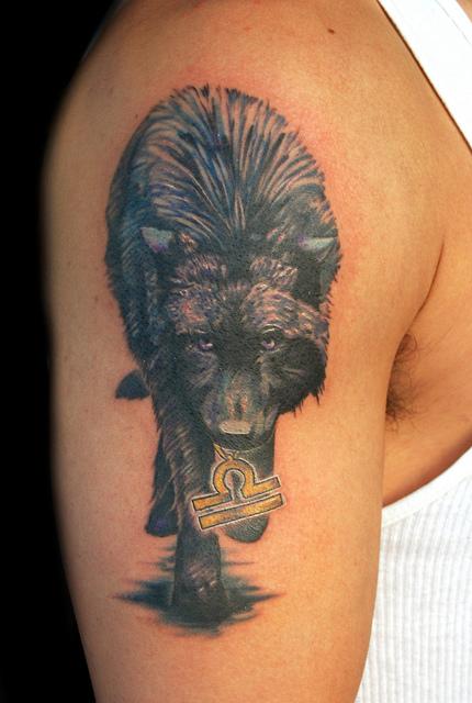 Tattoos - Dark Wolf Tattoo - 57346
