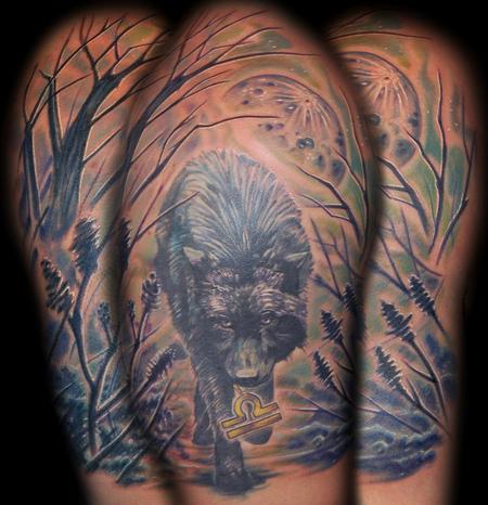 Tattoos - Dark Wolf Tattoo - 60177