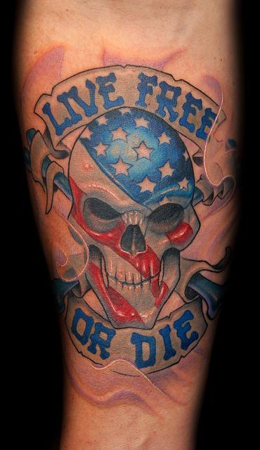Marvin Silva Live Free or Die Tattoo