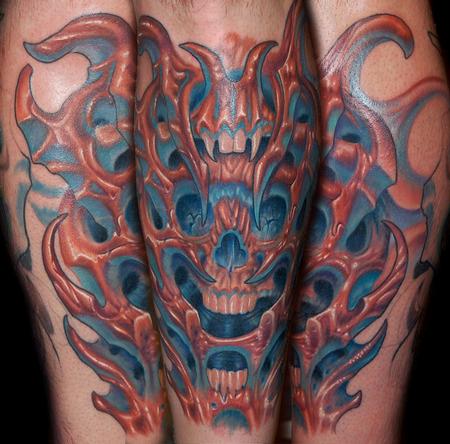 Tattoos - Bio Organic Skull Tattoo - 60292
