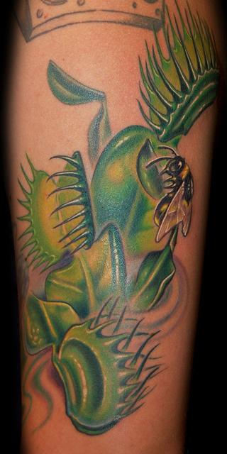 Tattoos - Venus Fly Trap Tattoo - 60402