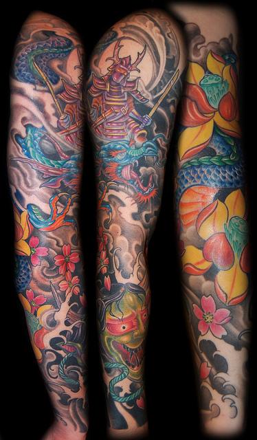 Japanese Nature Sleeve Tattoo