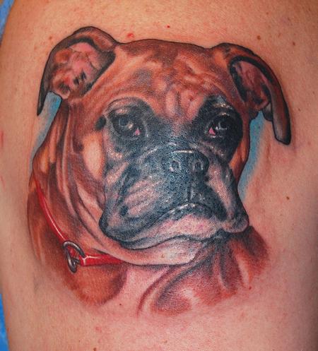 Tattoos - Boxer Dog Tattoo - 62014
