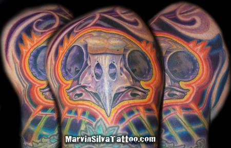 Marvin Silva - Owl Skull Tattoo