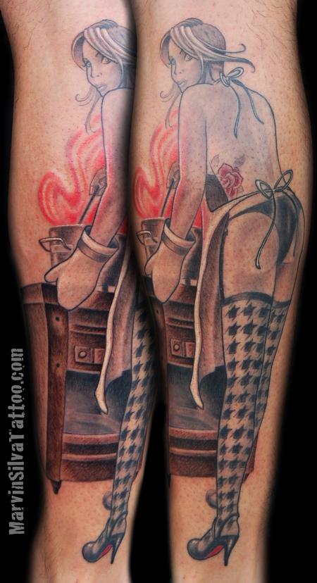 Tattoos - Chef Pin Up Tattoo - 74580