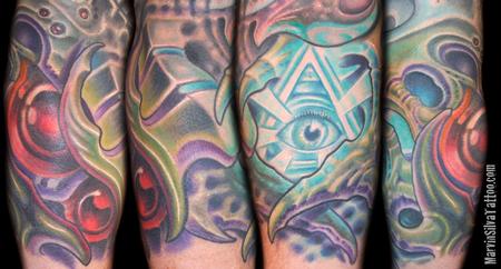 Tattoos - Custom Bio All Seeing Eye Tattoo - 73357