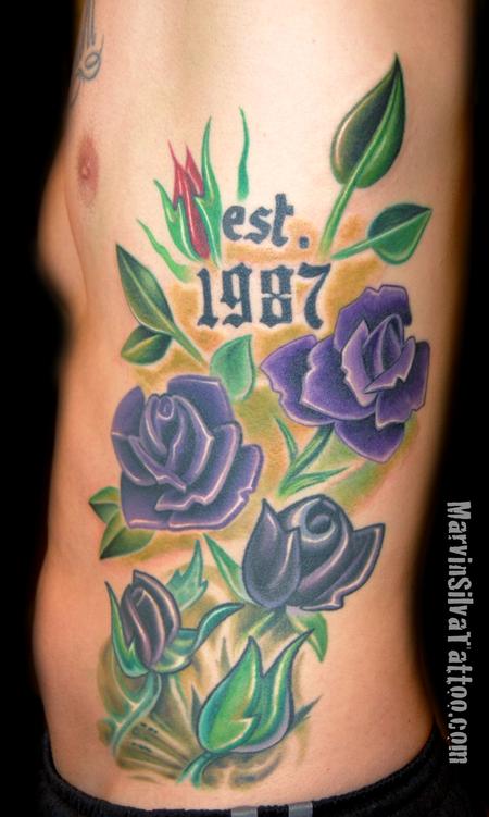 Marvin Silva - Purple Roses Tattoo